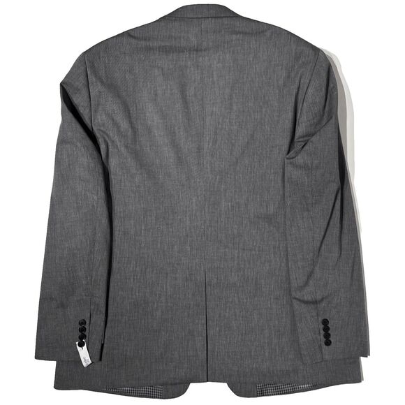 NWT $140 Saddlebred Classic Fit Gray Black 2-Button Blazer Men's Size 48L - Picture 2 of 13